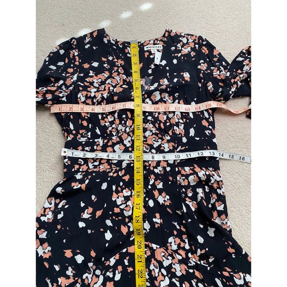 Whistles Mottled Animal Button Dress Size 6 - Picture 9 of 10